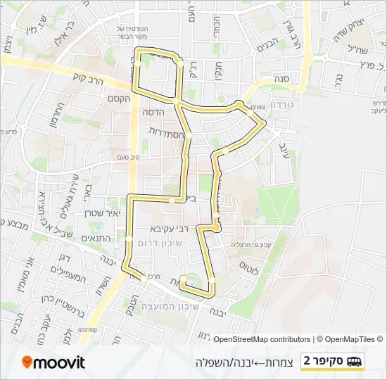 Маршрутка סקיפר 2: карта маршрута