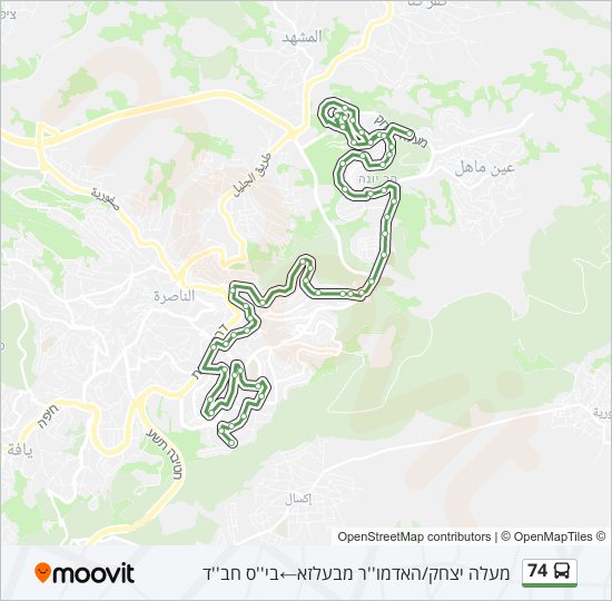 74 bus Line Map