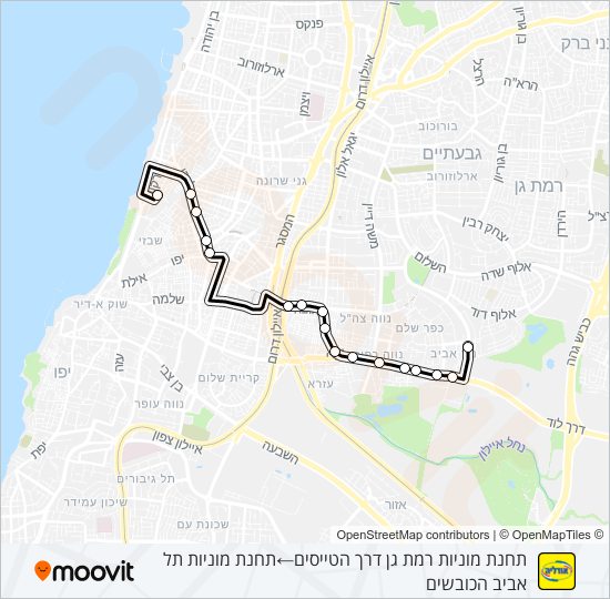 16-שירות bus Line Map