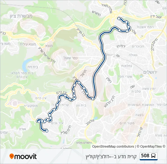 508 Bus Line Map