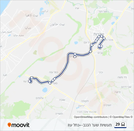 29 Bus Line Map