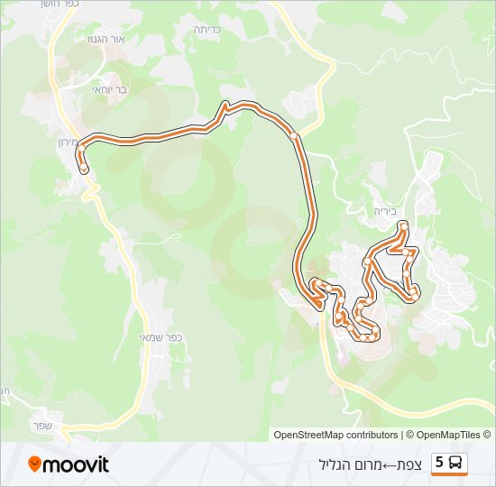 5 Bus Line Map