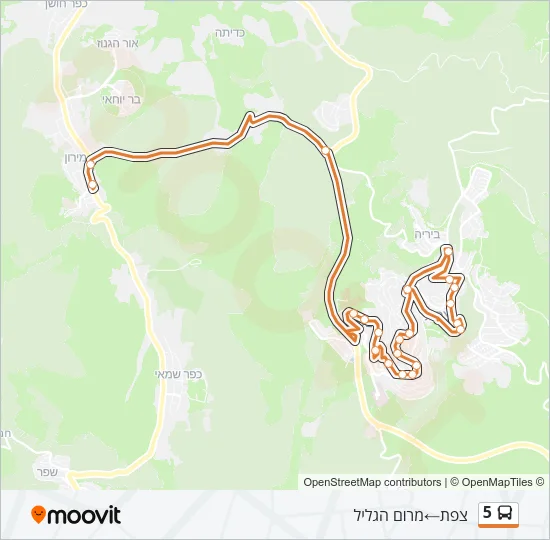 5 Bus Line Map