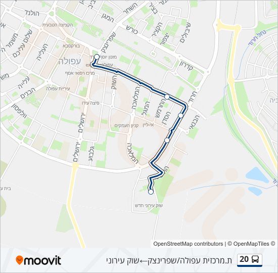 20 bus Line Map