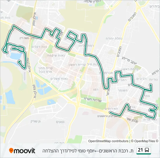 21 Bus Line Map