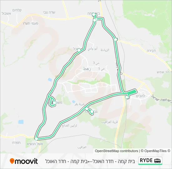 Маршрутка RYDE: карта маршрута