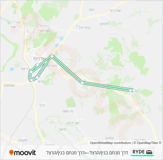 Маршрутка RYDE: карта маршрута