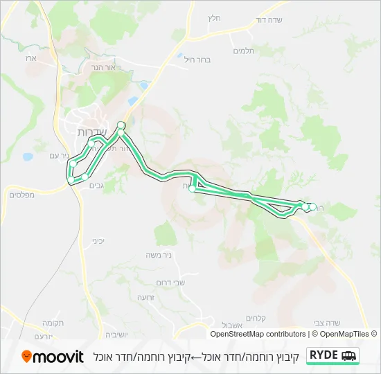 Маршрутка RYDE: карта маршрута
