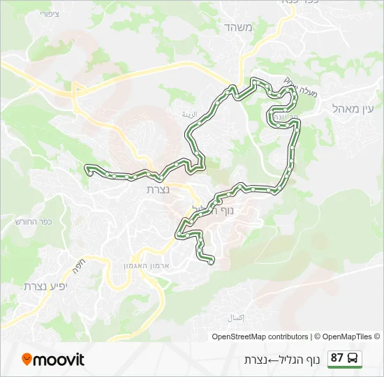 87 Bus Line Map