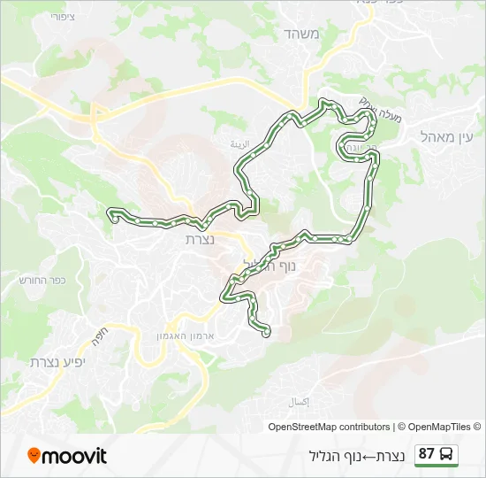 87 Bus Line Map