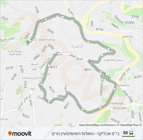 88 Bus Line Map