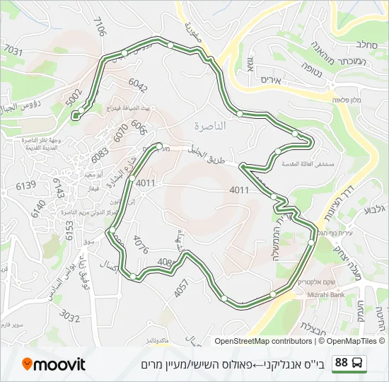 88 Bus Line Map