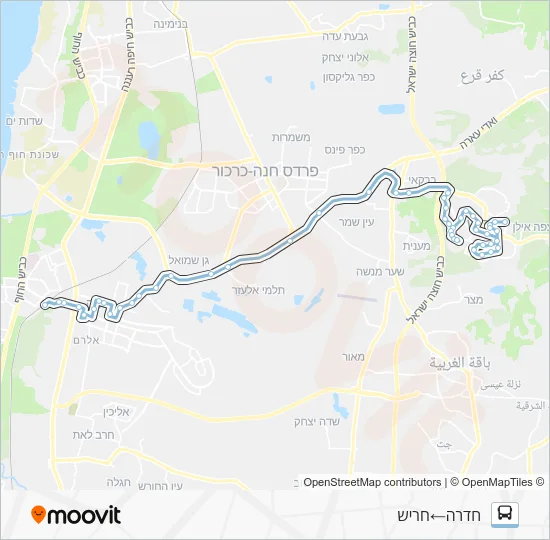 60א - הנגשה בהזמנה מראש ♿ Bus Line Map