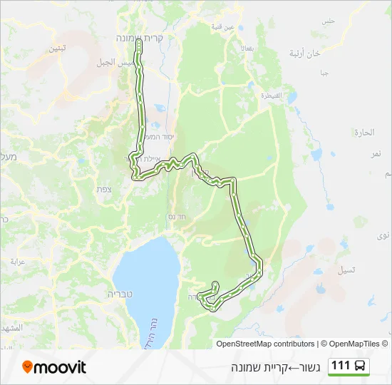Автобус 111: карта маршрута