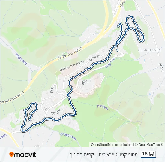 18 Bus Line Map