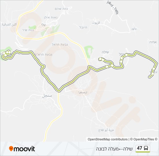 47 Bus Line Map