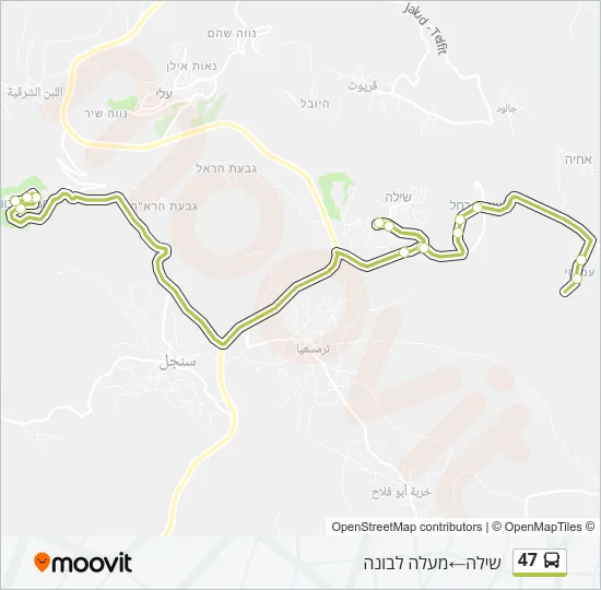 47 Bus Line Map