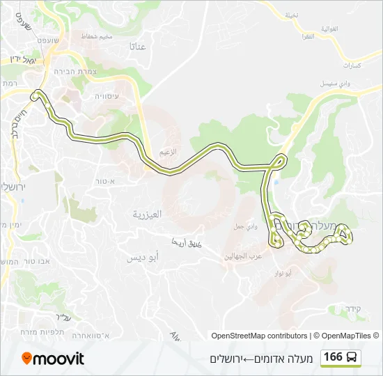 166 Bus Line Map