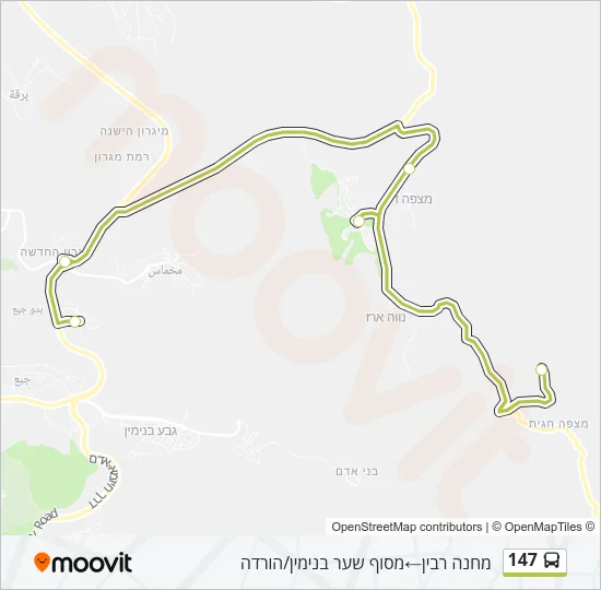 147 Bus Line Map