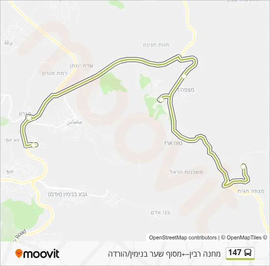 147 Bus Line Map