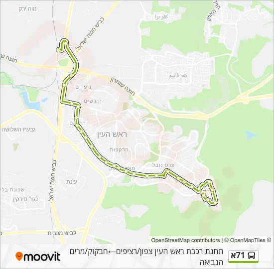 71א Bus Line Map