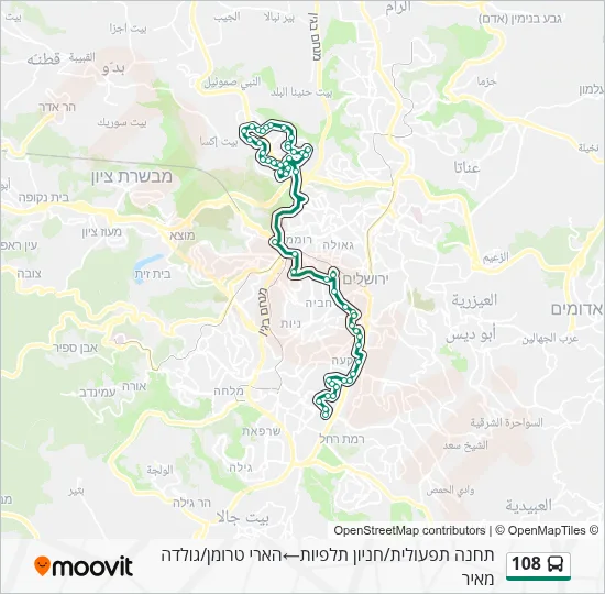 108 Bus Line Map