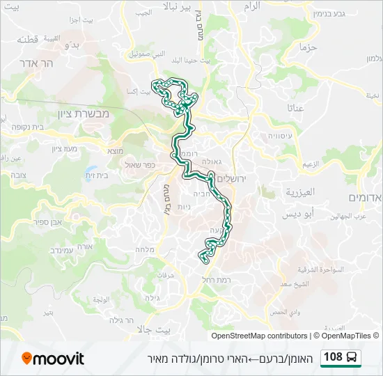 108 Bus Line Map