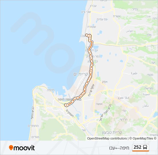 252 bus Line Map