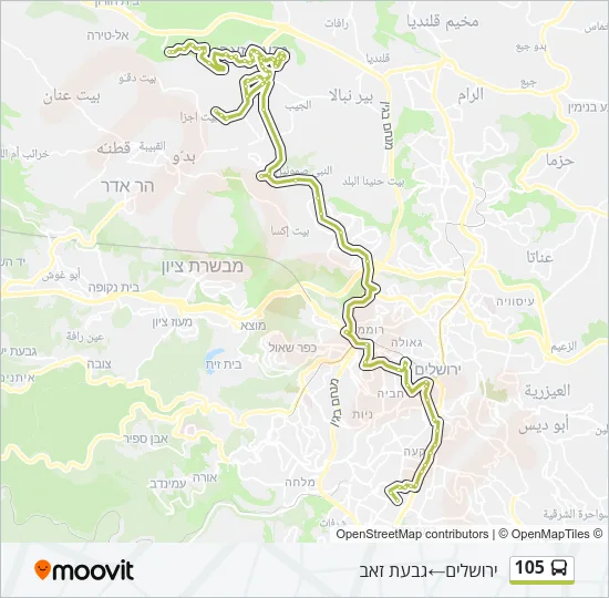 105 Bus Line Map