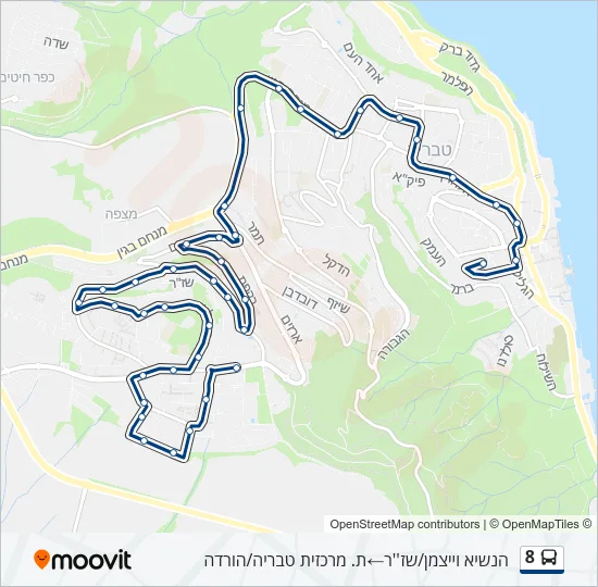 8 Bus Line Map