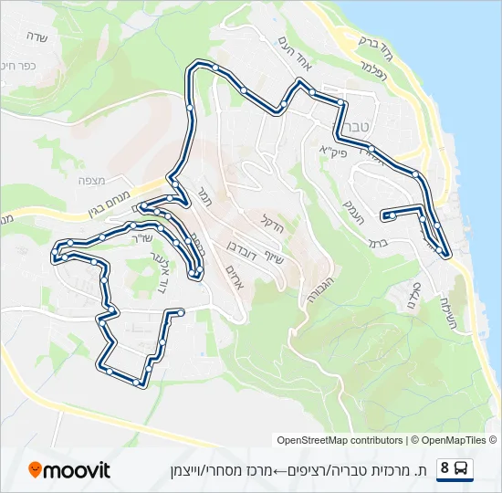 8 Bus Line Map
