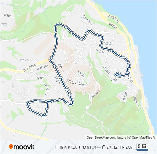 9 Bus Line Map