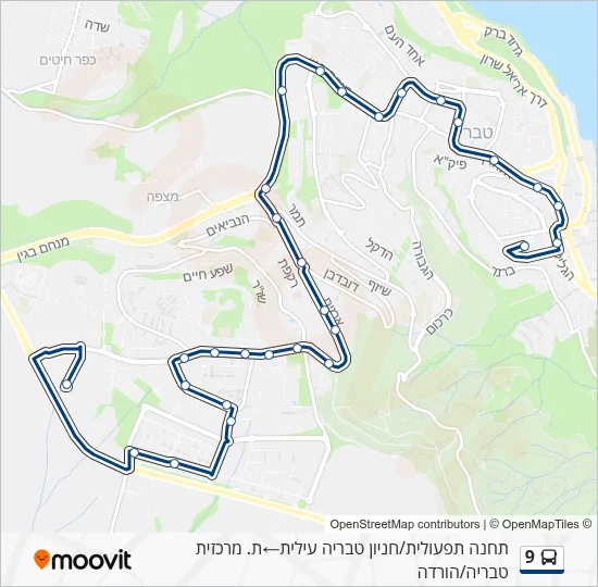 9 Bus Line Map