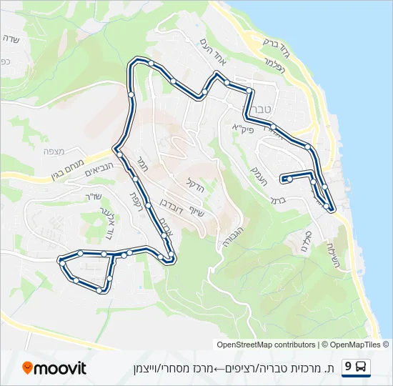 9 Bus Line Map