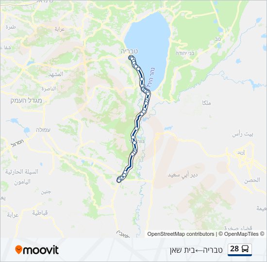 28 bus Line Map