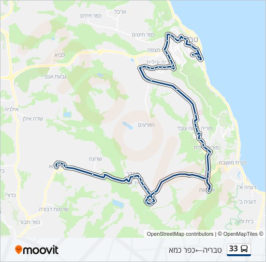 33 Bus Line Map