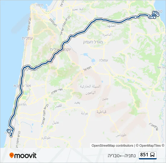 851 Bus Line Map