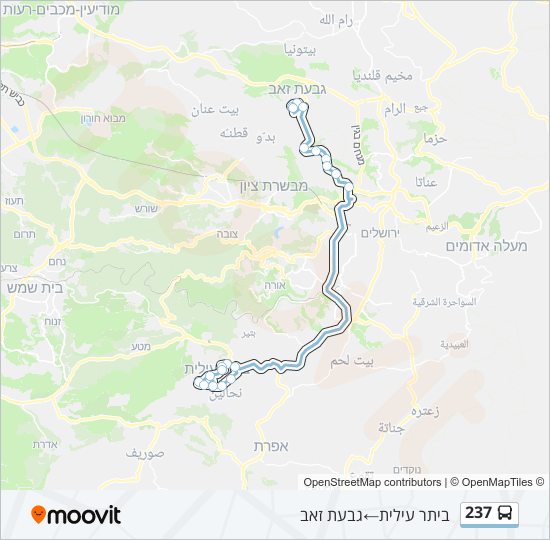 Автобус 237: карта маршрута