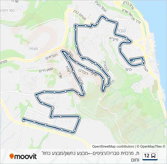 12 Bus Line Map