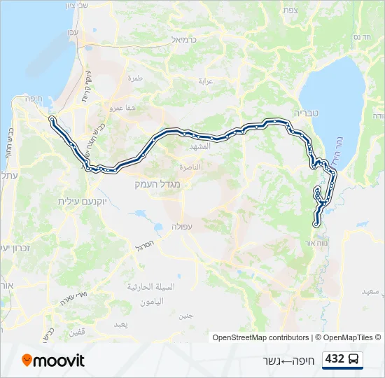 432 Bus Line Map