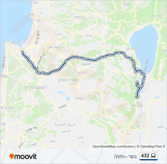 432 Bus Line Map