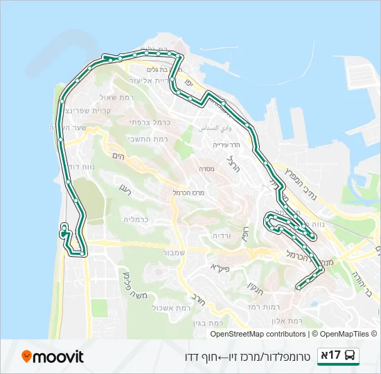 17א Bus Line Map