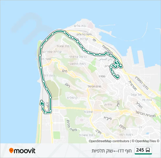 245 Bus Line Map
