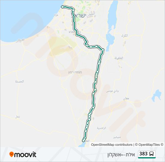 383 Bus Line Map