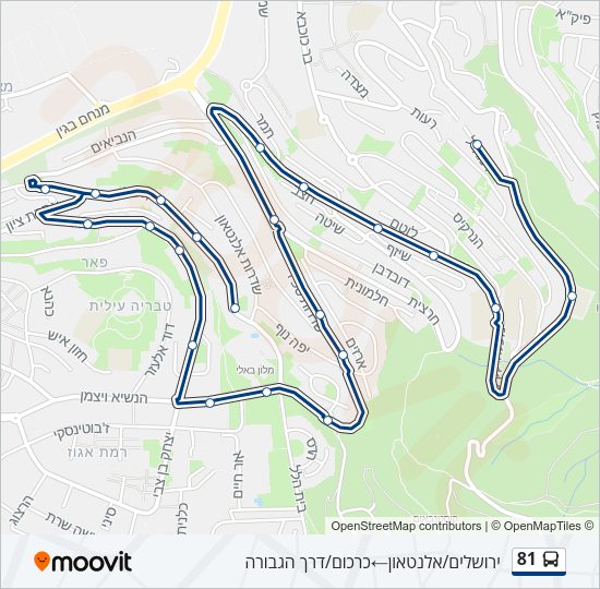 81 Bus Line Map