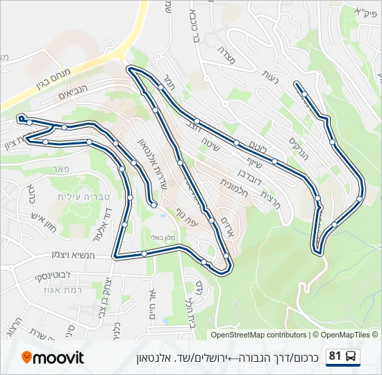 81 Bus Line Map