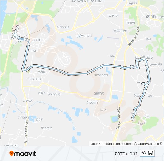 52 Bus Line Map