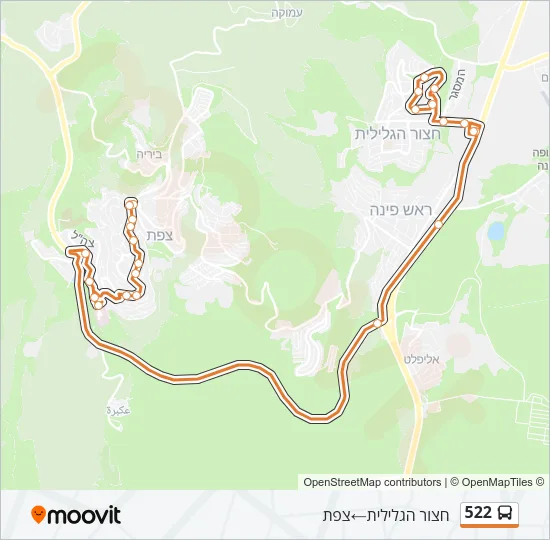 522 Bus Line Map