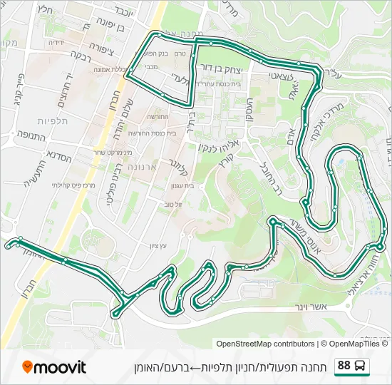 88 Bus Line Map