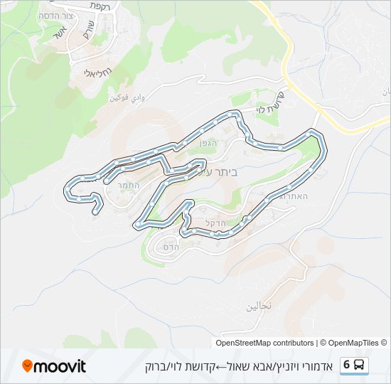 Автобус 6: карта маршрута